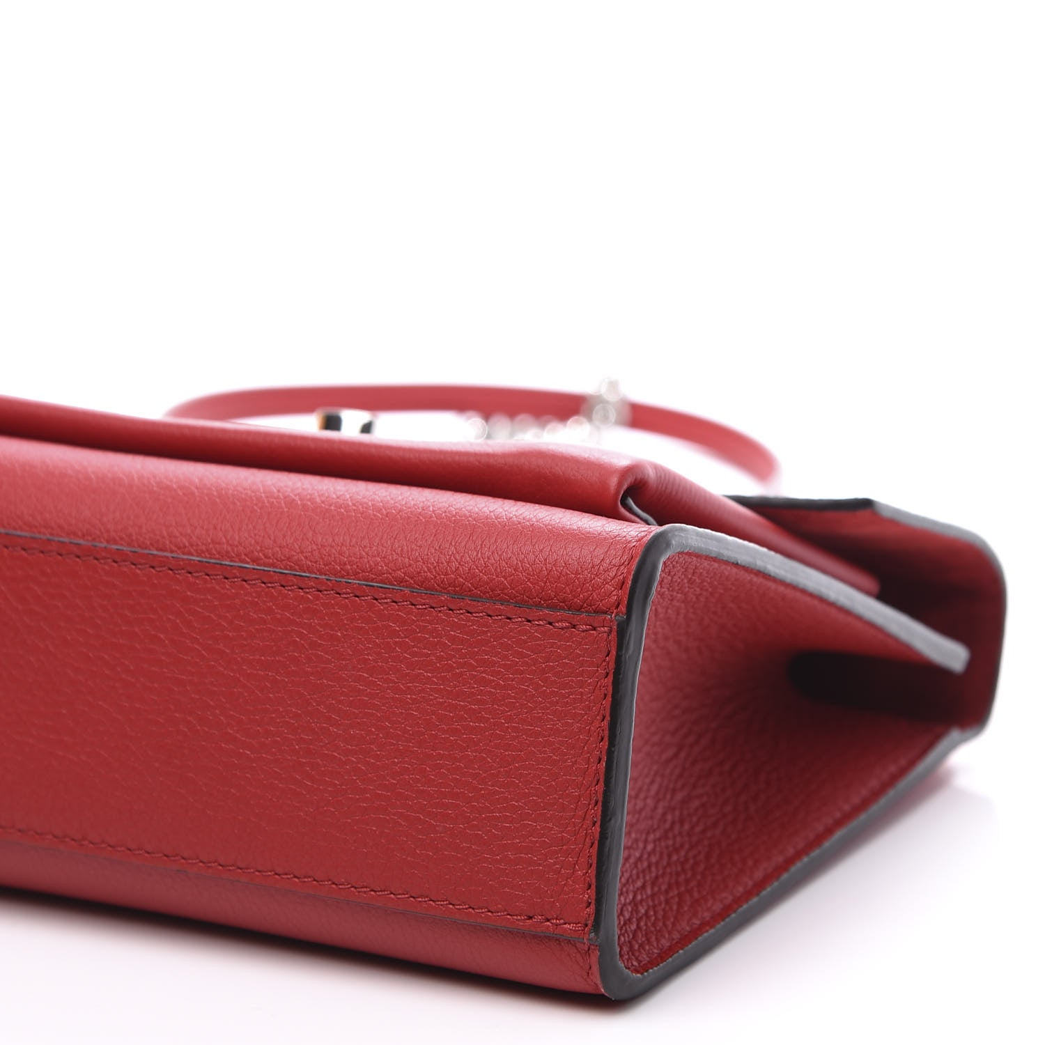 Louis Vuitton Soft Calfskin Mylockme Chain Bag BB Rubis 8 of 11