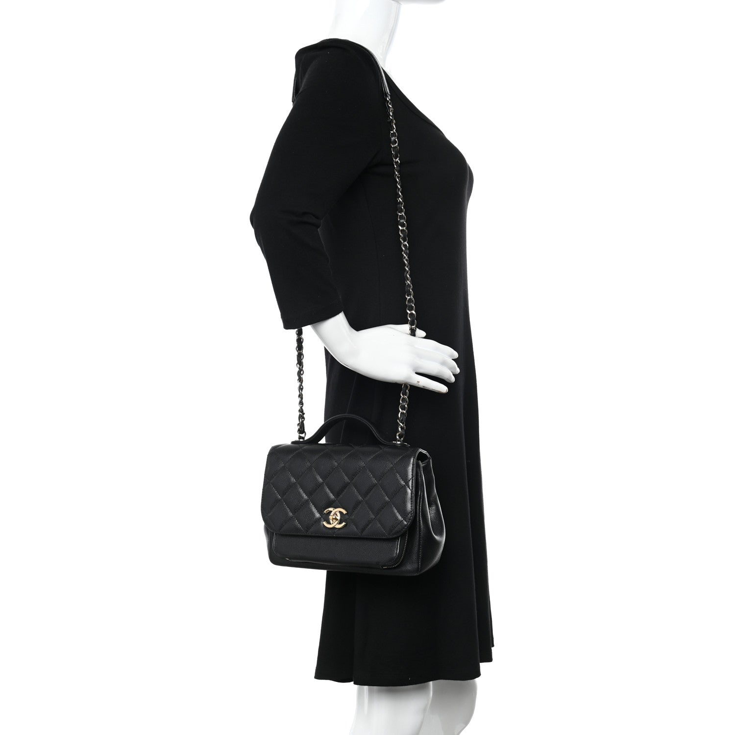 Chanel Caviar Quilted Medium Business Affinity Flap Black 2 of 15