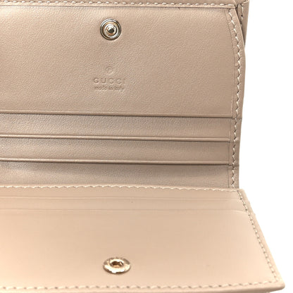 Gucci Calfskin Matelasse GG Marmont Card Case Wallet Taupe 7 of 12