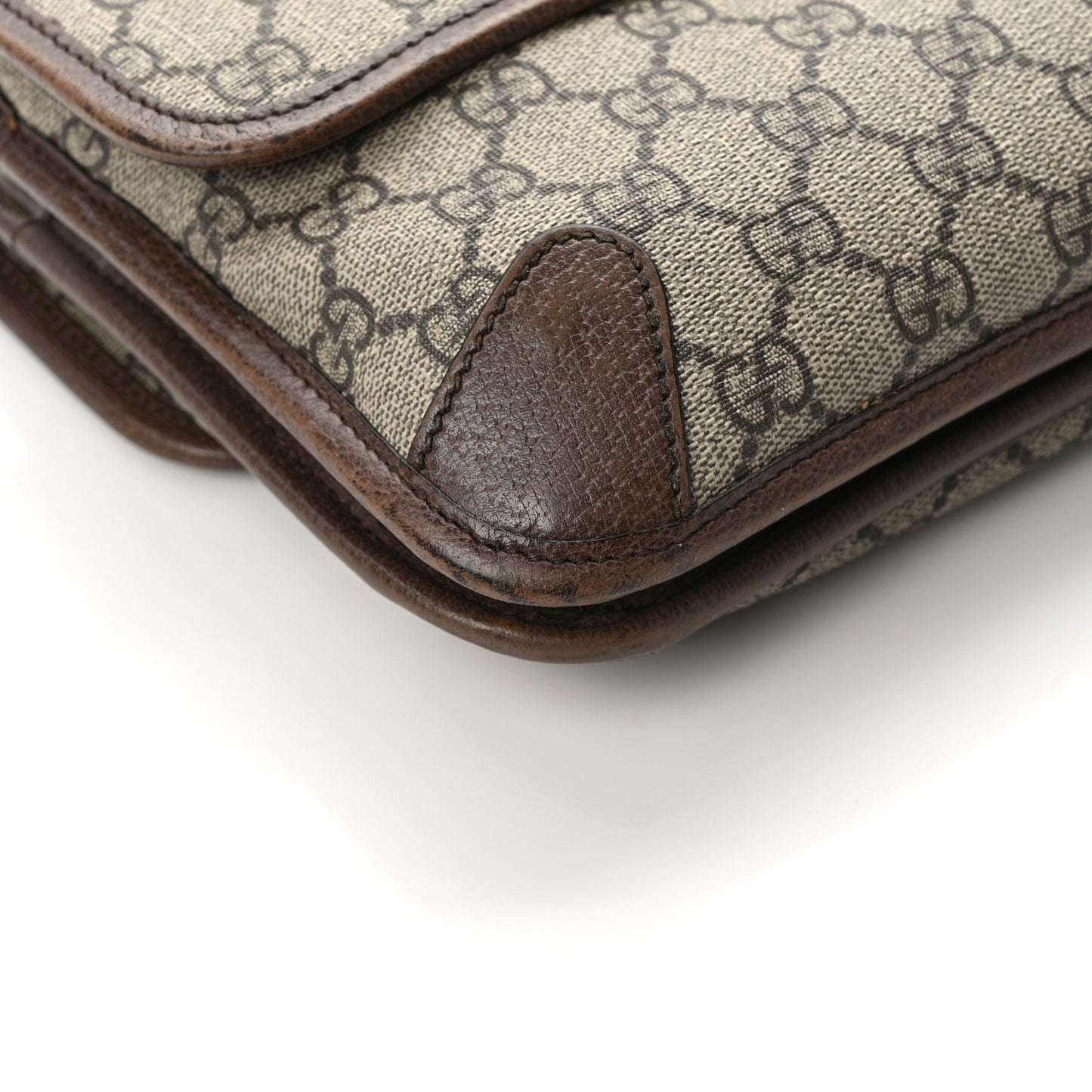 GG Supreme Monogram Web Small Neo Vintage Double Flap Messenger Bag Beige New Acero