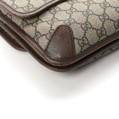Gucci GG Supreme Monogram Web Small Neo Vintage Double Flap Messenger Bag Beige New Acero 11 of 16