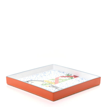 Hermes Porcelain Small Perimetre Square Tray 3 of 7