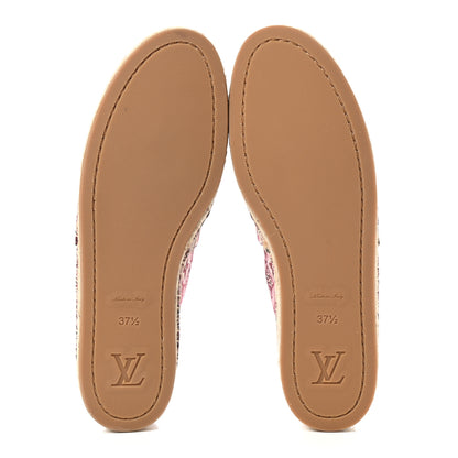 Louis Vuitton Jacquard Since 1854 Starboard Espadrille Flats 37.5 Bordeaux 5 of 9