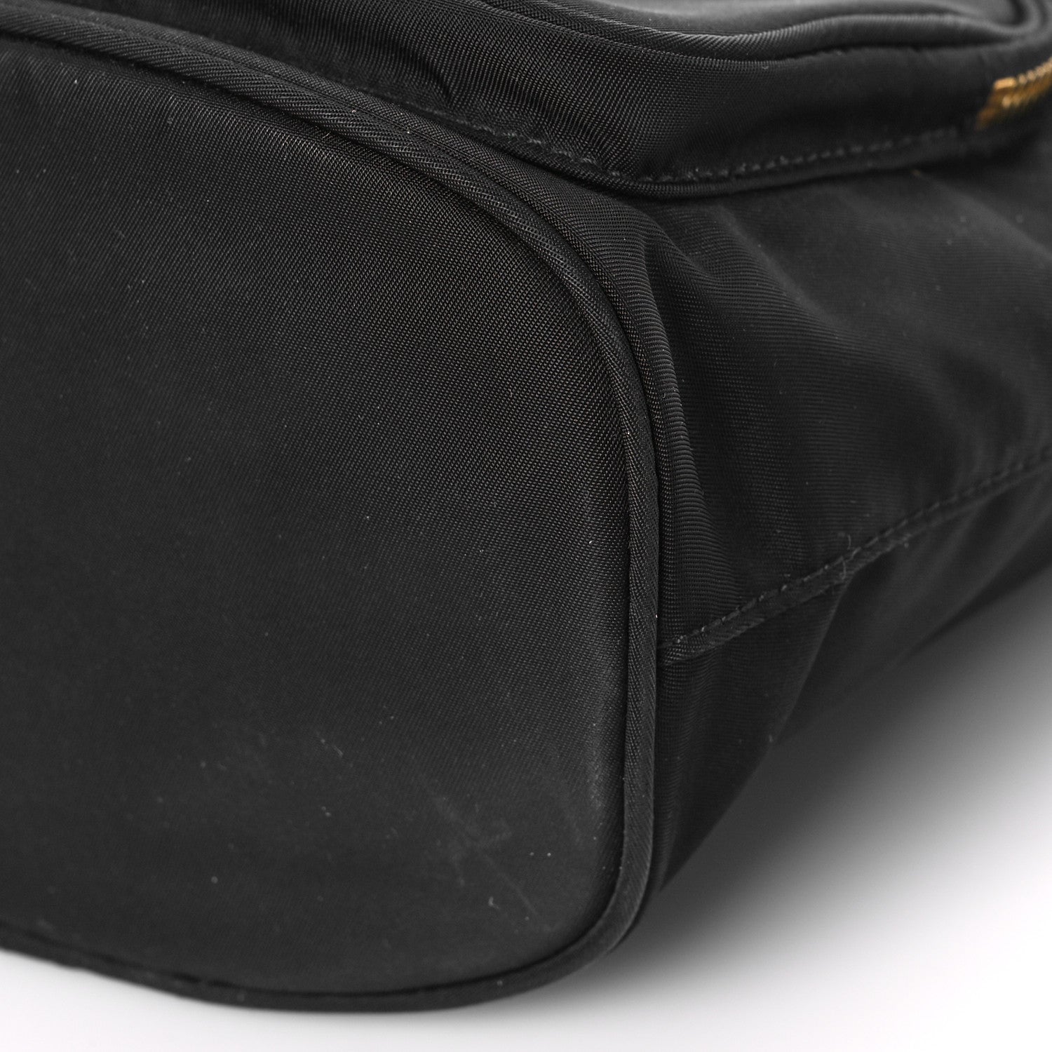 Prada Saffiano Tessuto Nylon Mini Bucket Crossbody Bag Black 7 of 7