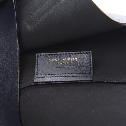 Saint Laurent Calfskin Large Shopping Tote Navy 7 of 12