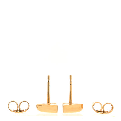Louis Vuitton Brass Essential V Stud Earrings Gold 3 of 5