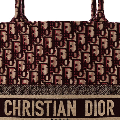 Christian Dior Oblique Large Book Tote Burgundy Multicolor 8 of 11