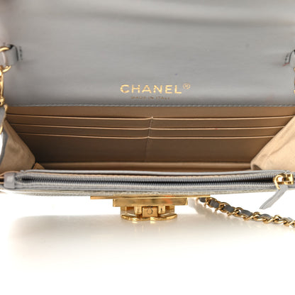 Chanel Lizard Golden Class Wallet on Chain WOC Grey 5 of 12