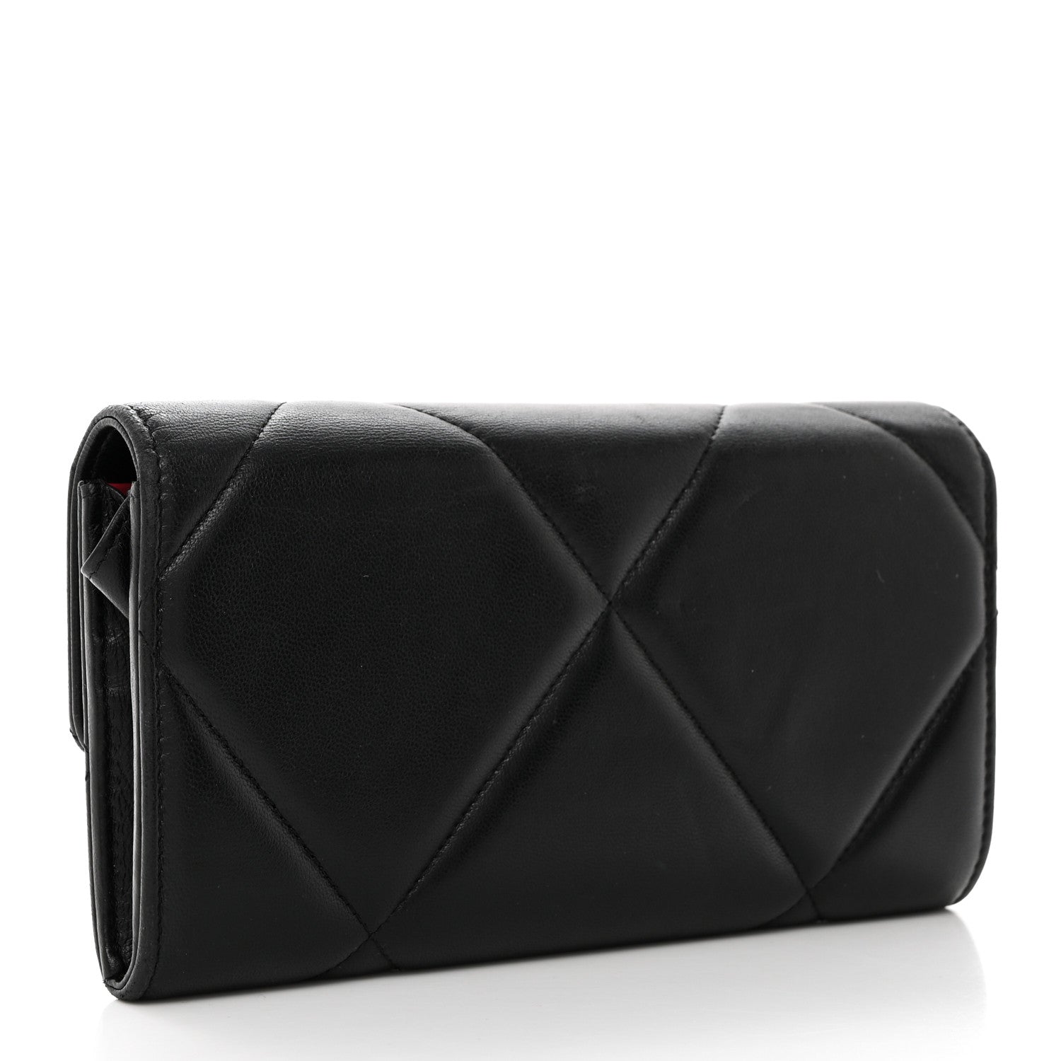 Chanel Lambskin Quilted Chanel 19 Flap Wallet Black 3 of 11