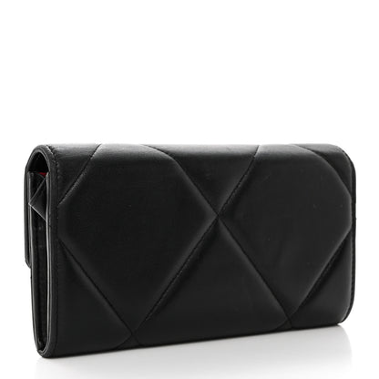 Chanel Lambskin Quilted Chanel 19 Flap Wallet Black 3 of 11