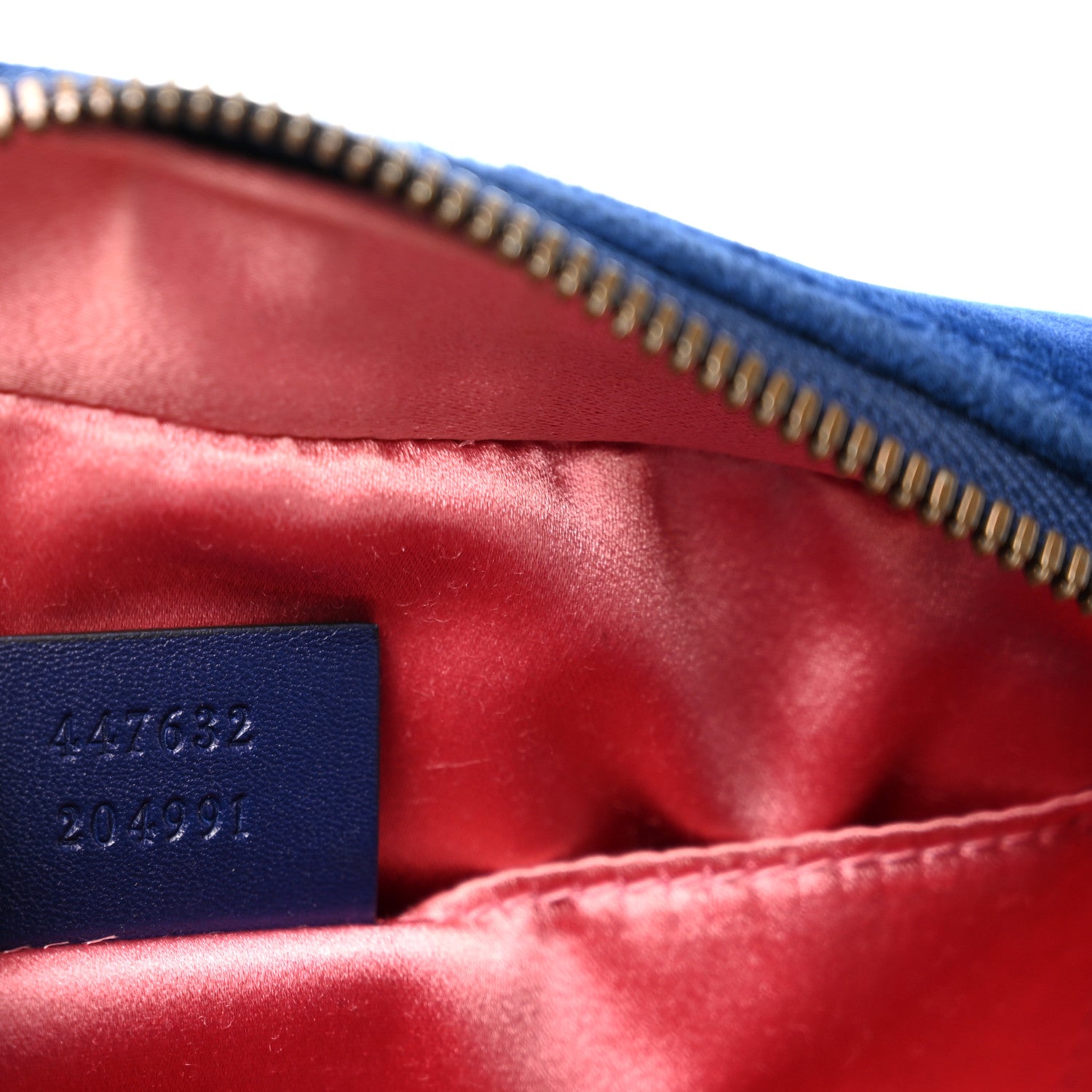 Gucci Velvet Matelasse Small GG Marmont Chain Shoulder Bag Cobalt 7 of 12