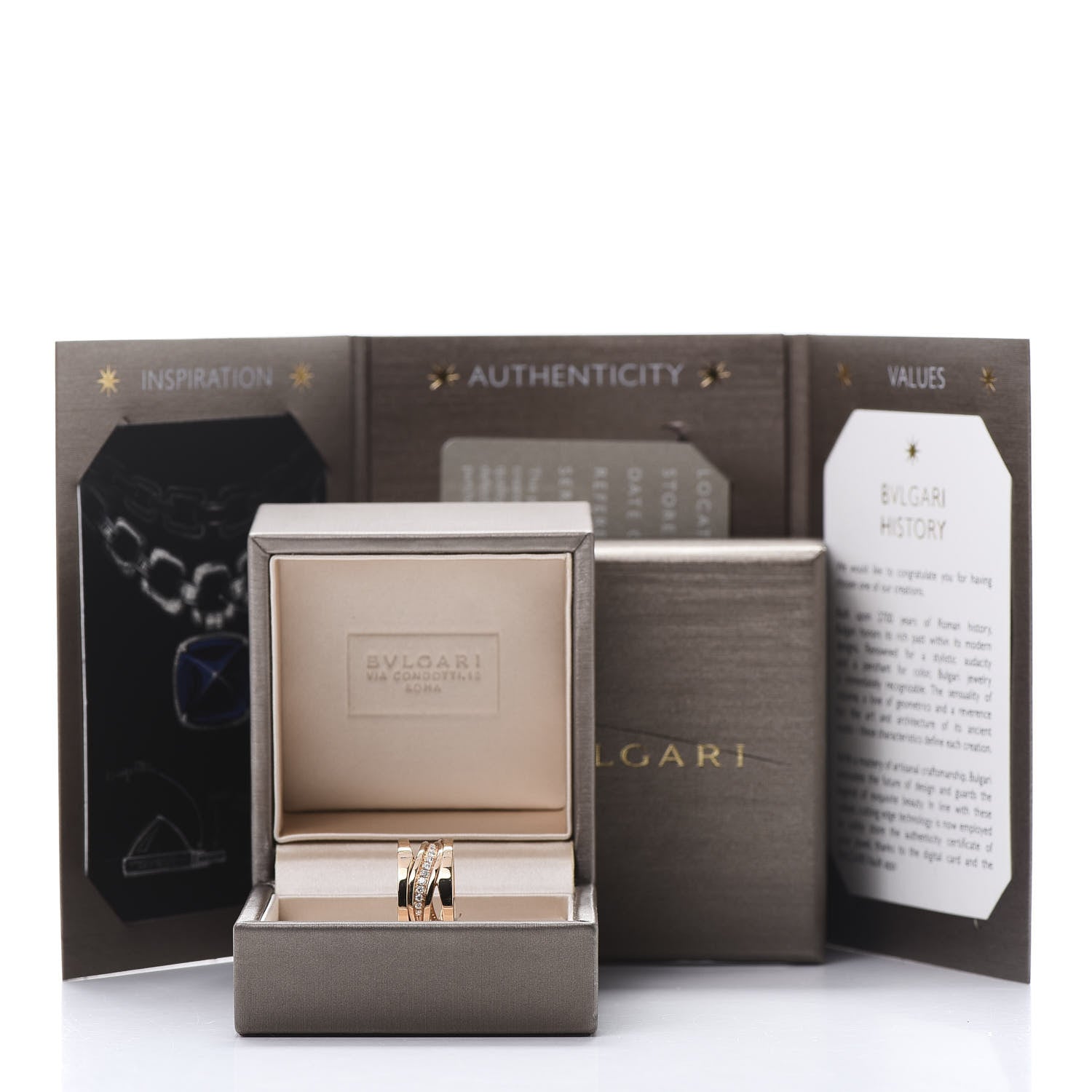 Bulgari 18K Rose Gold Diamond B.Zero1 Legend Pave Ring 52 6 7 of 7