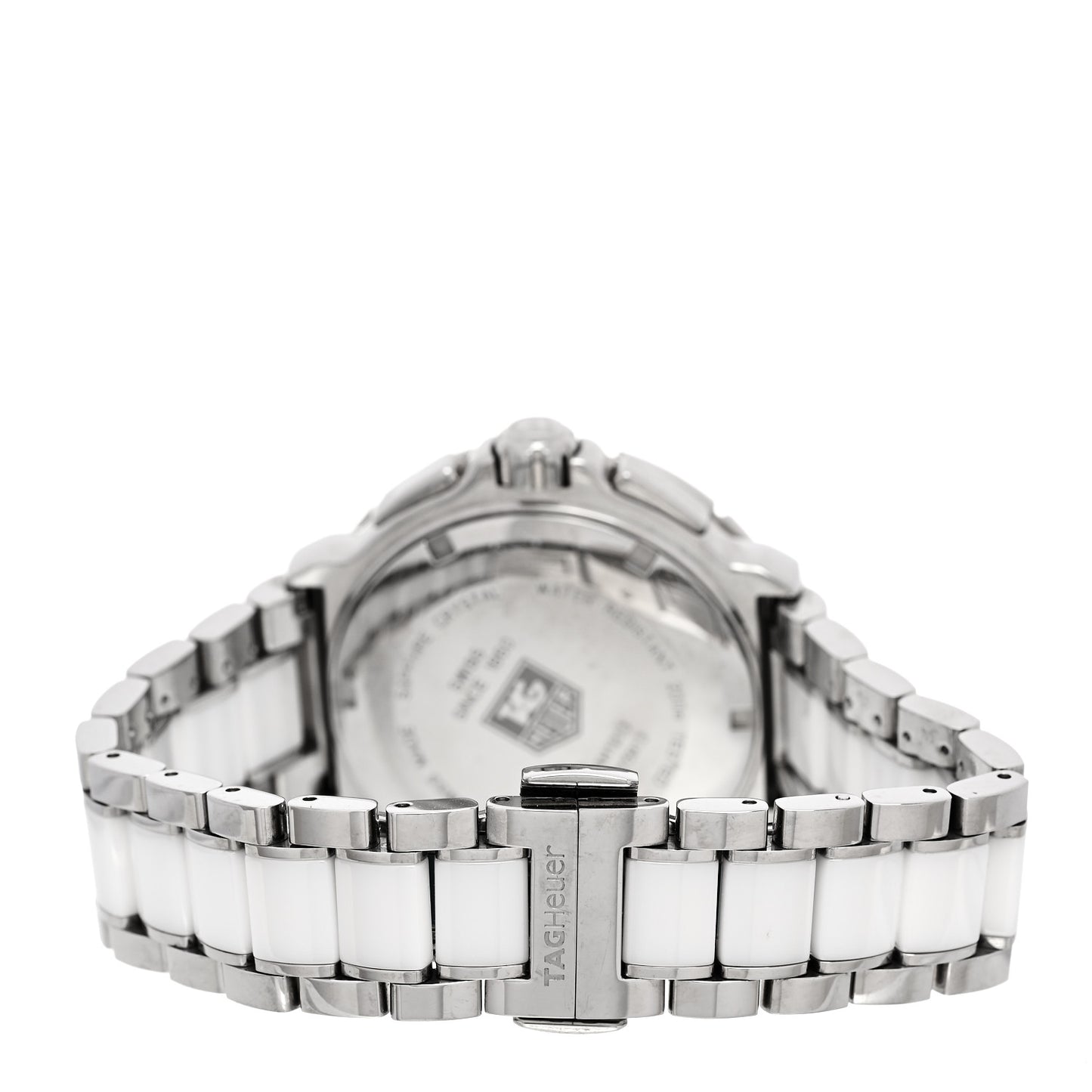 Stainless Steel Ceramic Diamond Bezel 41mm Formula 1 Lady Quartz Watch White CAH1213