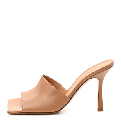 Bottega Veneta Lambskin Stretch Mule Sandals 38 Nude 1 of 7