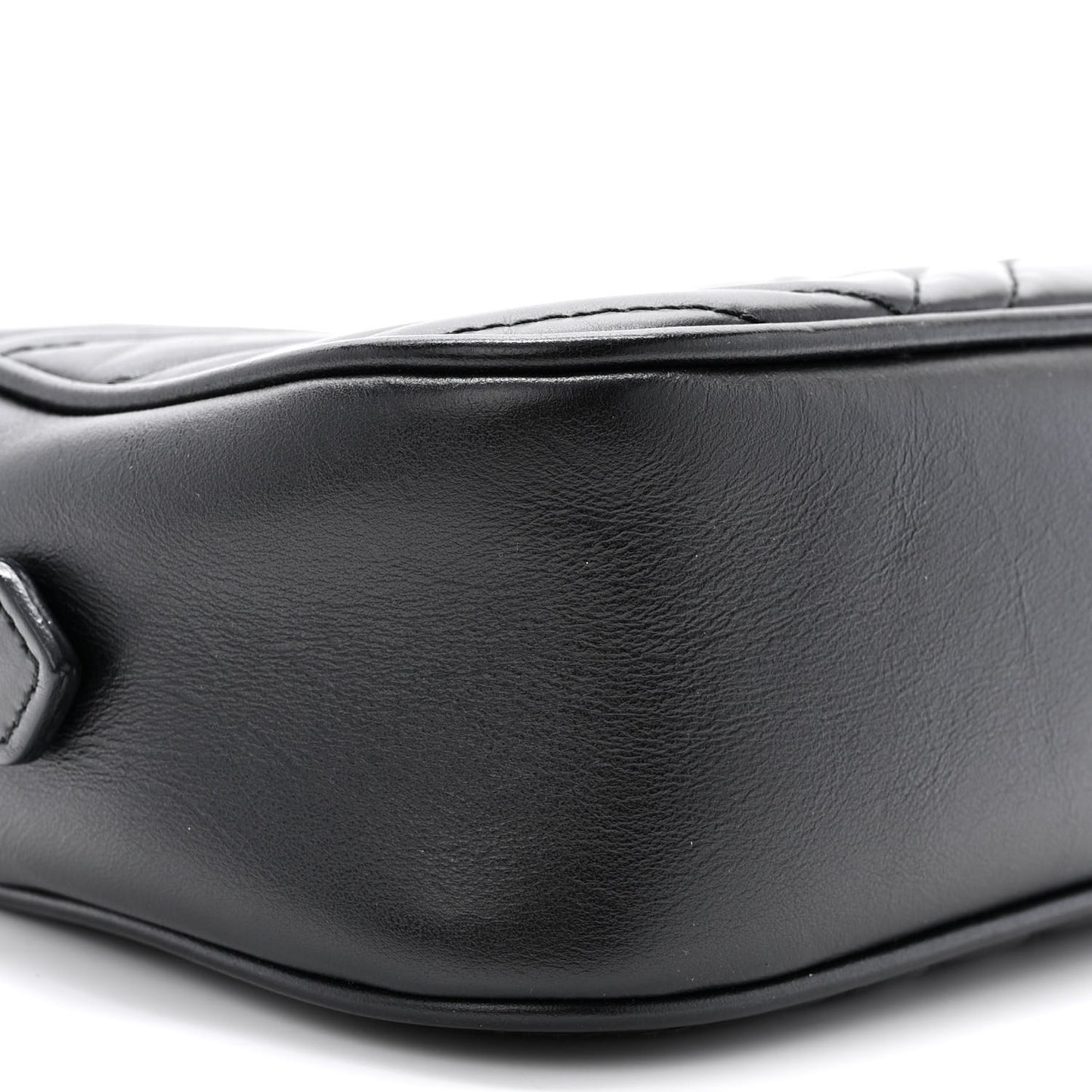Calfskin Matelasse Small GG Marmont Chain Shoulder Bag Black