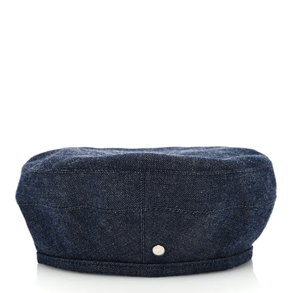 Hermes Denim Femme Saint Honore Beret 56 Indigo 6 of 8