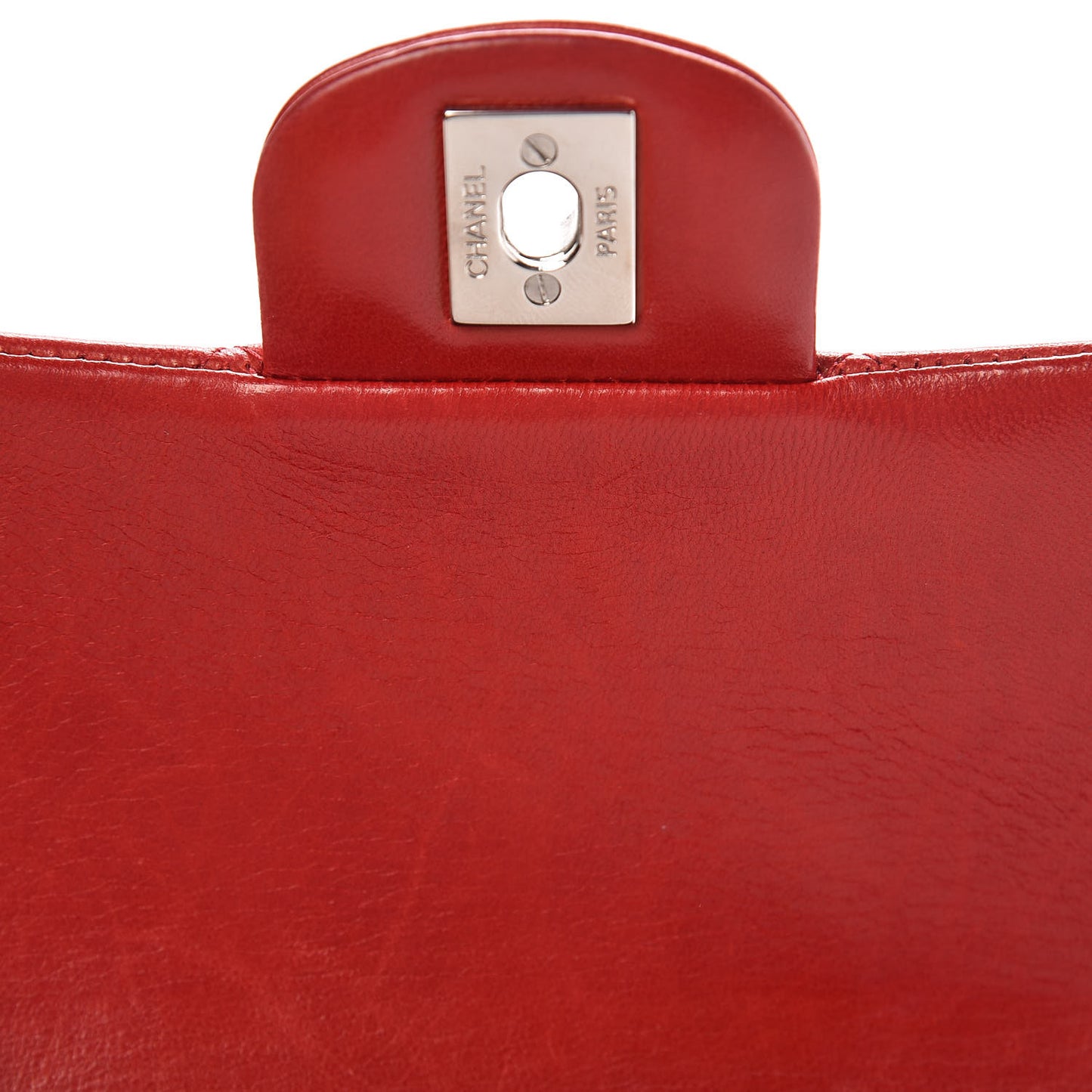 Lambskin Quilted Mini Square Flap Red