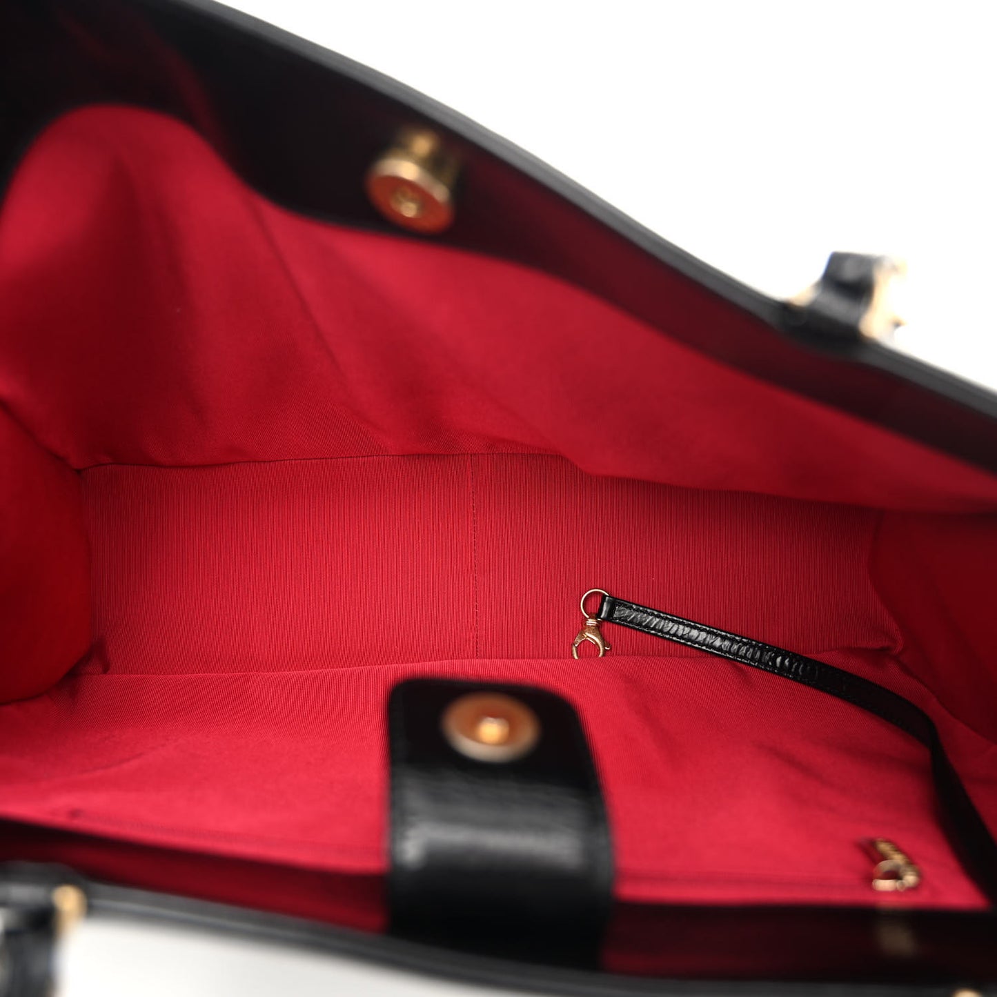 Shiny Aged Calfskin Shopping Bag Black
