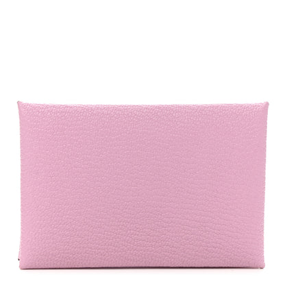 Hermes Chevre Mysore Calvi Card Case Mauve Sylvestre 1 of 7