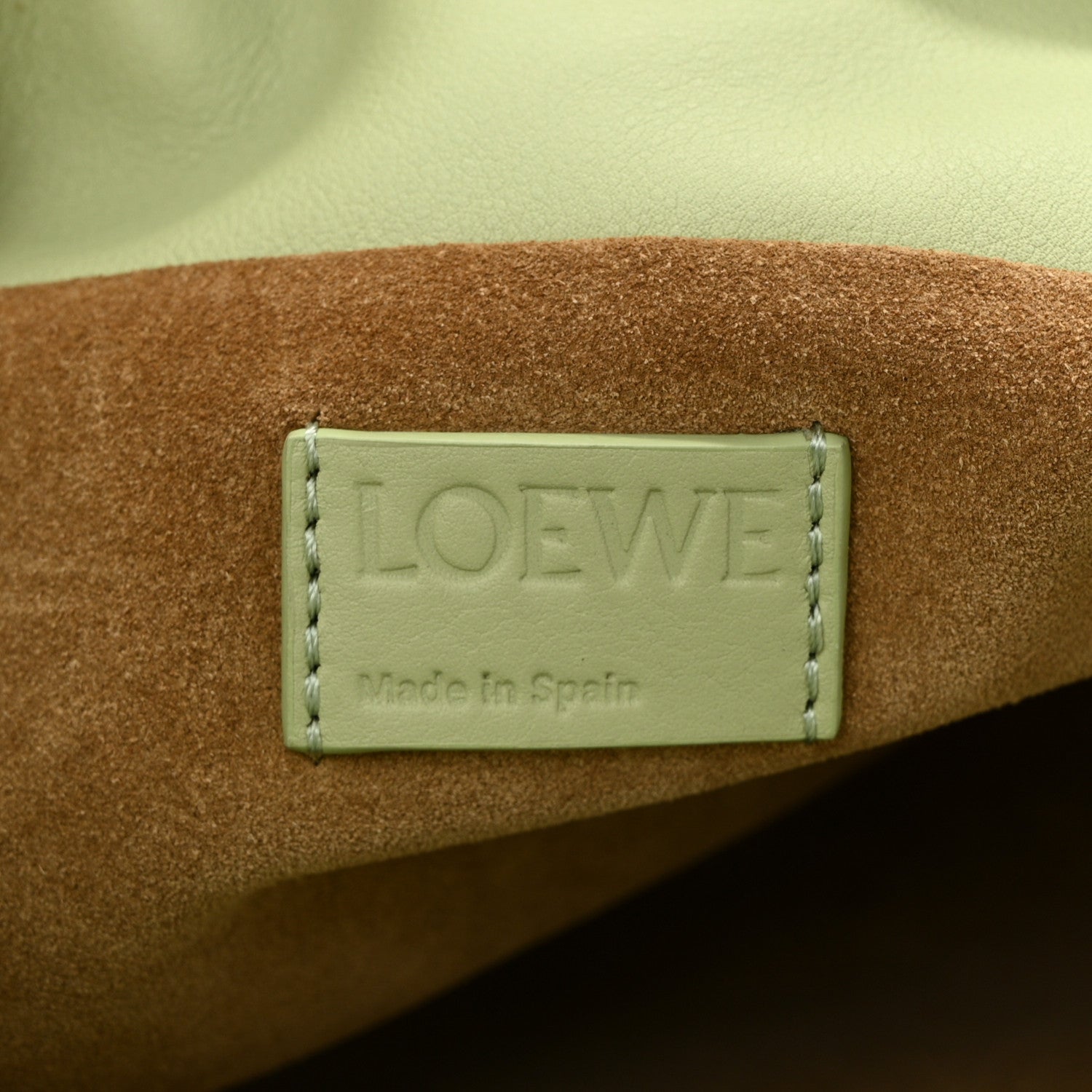 Loewe Calfskin Mini Flamenco Knot Clutch Light Pear 6 of 10