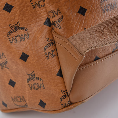 MCM Visetos Crown Stud Medium Stark Backpack Cognac 12 of 14
