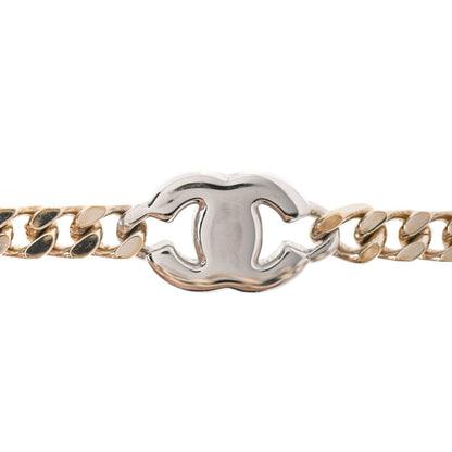 Chanel Crystal CC Chain Bracelet Gold Silver 5 of 5