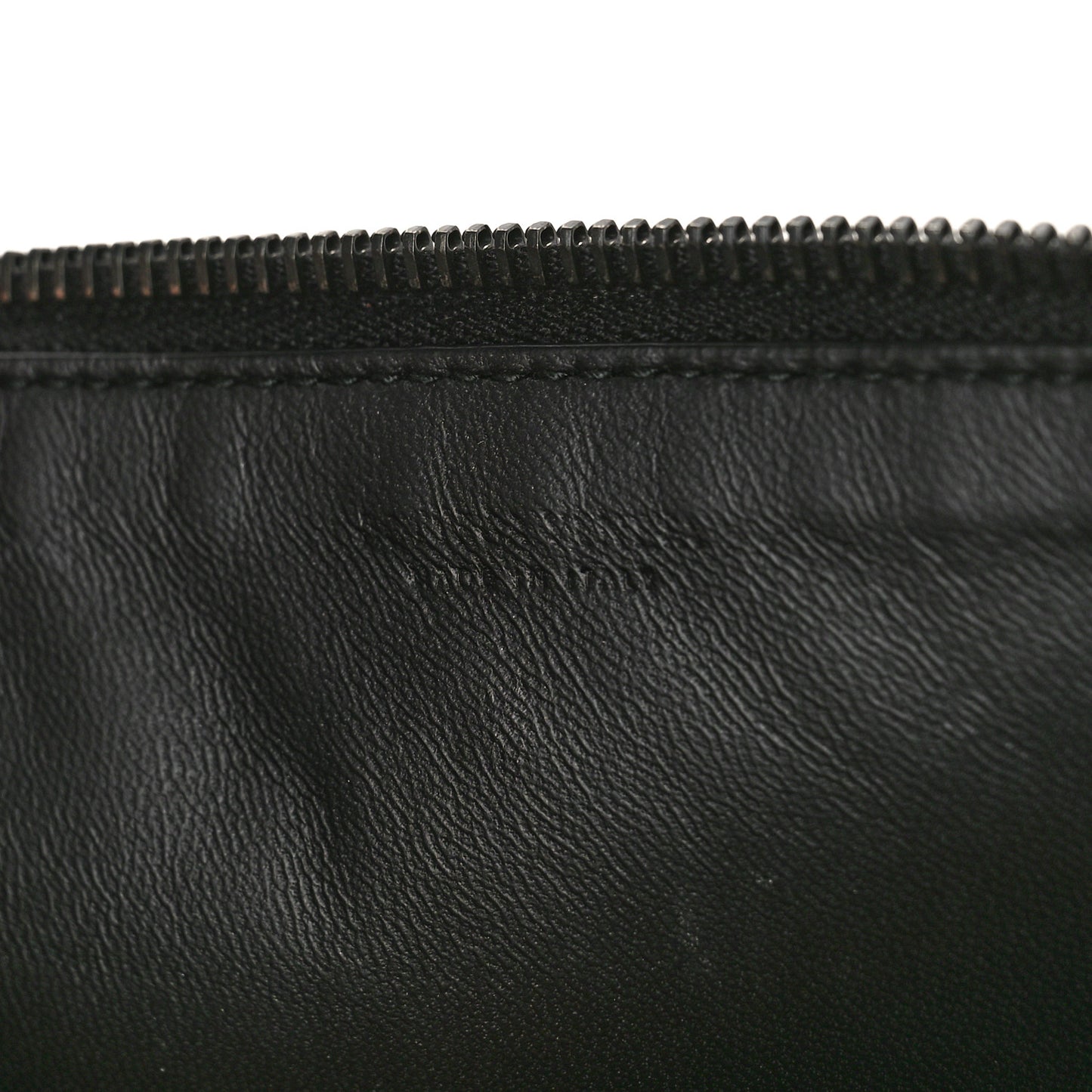 Nappa Intrecciato Flat Zip Pouch Black