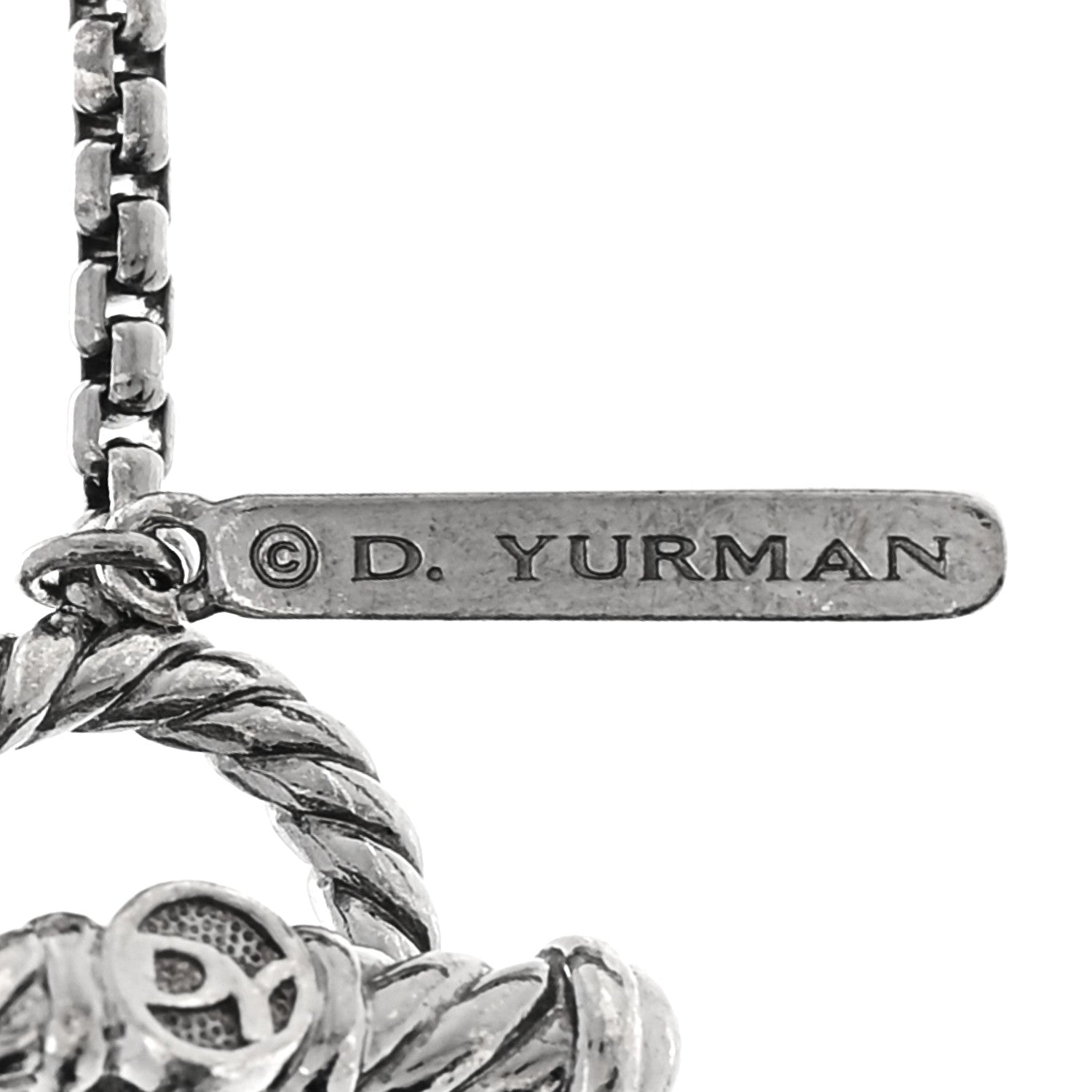 David Yurman Darkened Sterling Silver Black Onyx Hematite Quatrefoil Bead Chain Necklace 5 of 5