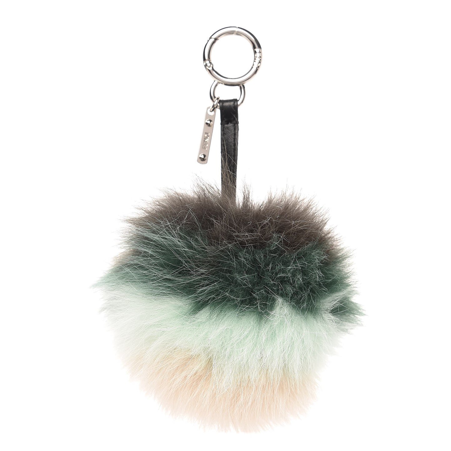 Fox Fur Pom Pom Bag Charm Multicolor