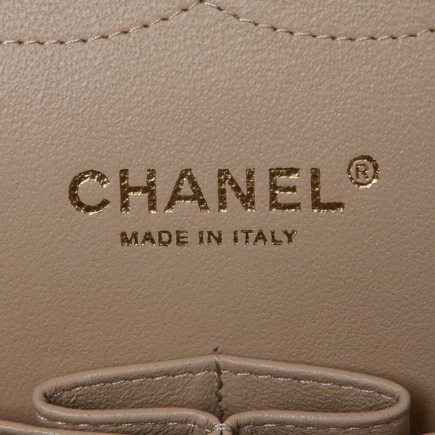 Lambskin Quilted Jumbo Double Flap Beige Clair