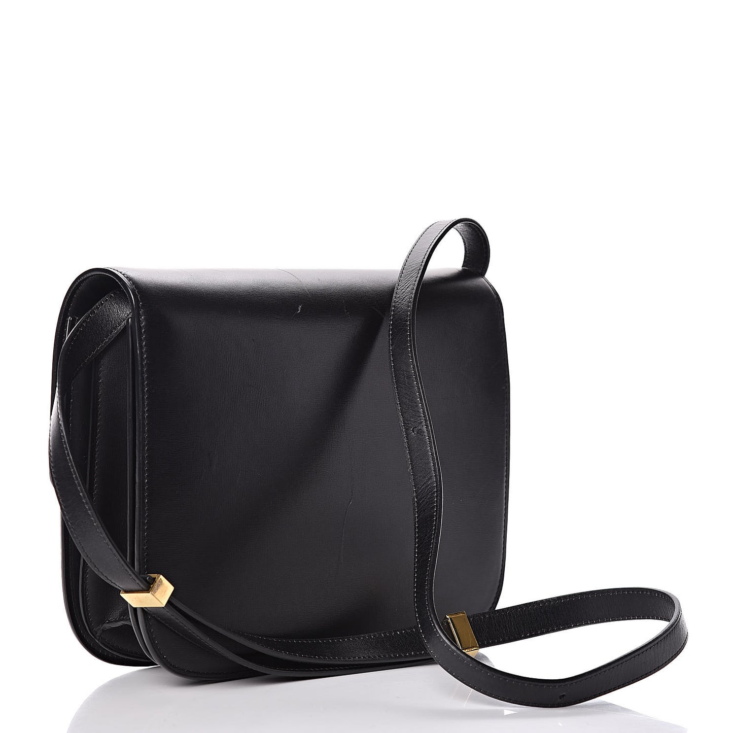 Box Calfskin Medium Classic Box Flap Bag Black