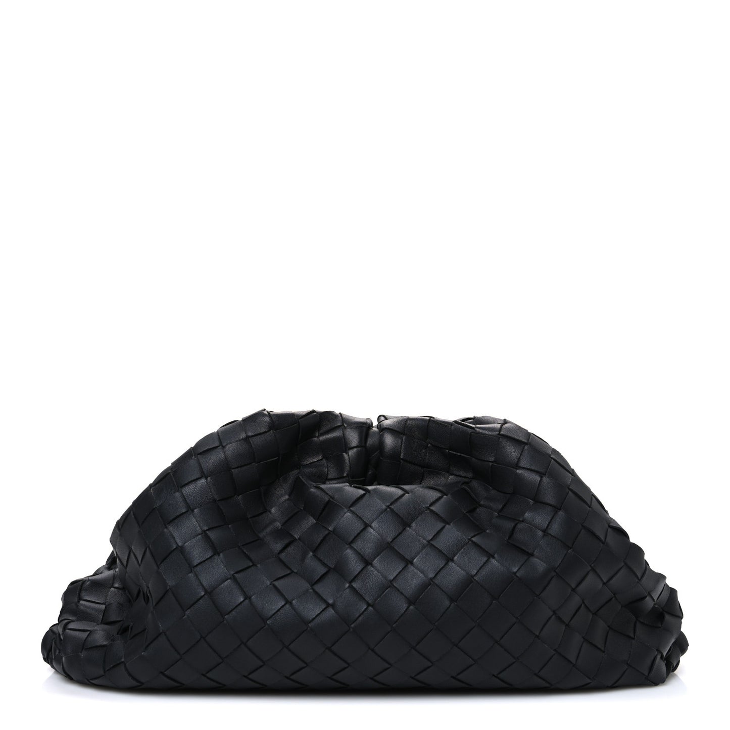 Nappa Maxi Intrecciato The Pouch Oversized Clutch Black