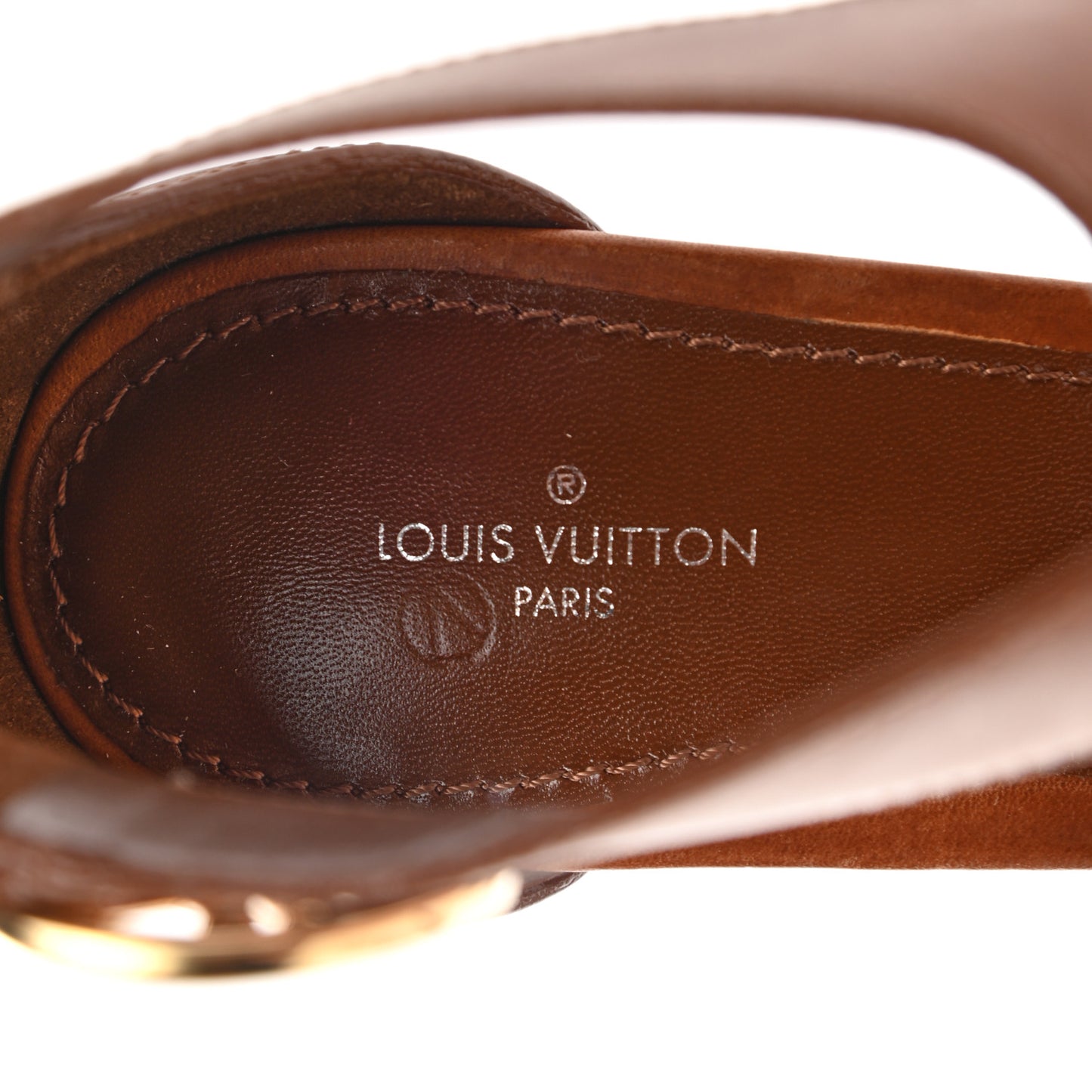 Calfskin Monogram Horizon Sandals 41 Cognac Brown