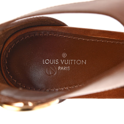 Louis Vuitton Calfskin Monogram Horizon Sandals 41 Cognac Brown 7 of 11
