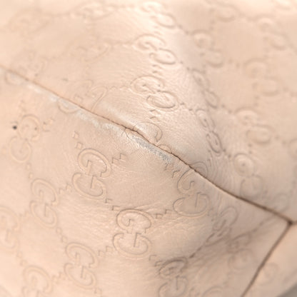 Gucci Guccissima Medium Horsebit Chain Hobo Winter Rose 9 of 23