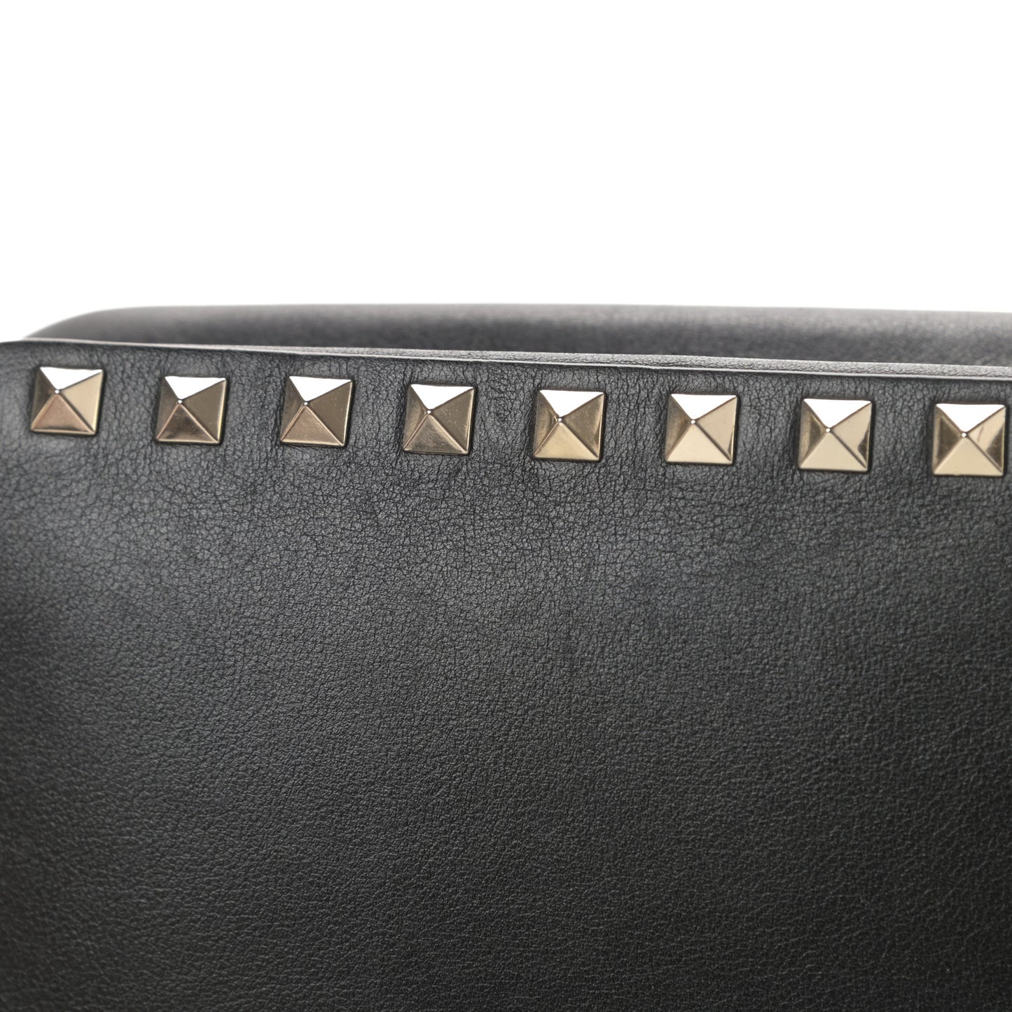 Calfskin Rockstud Camera Crossbody Bag Black