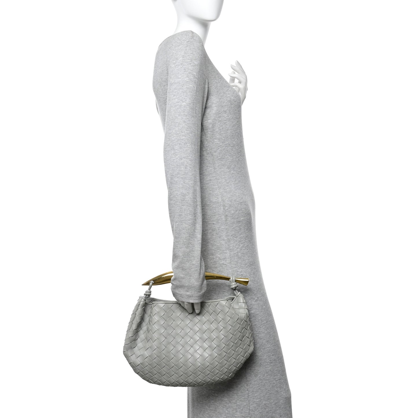 Nappa Intrecciato Sardine Bag Agate Grey