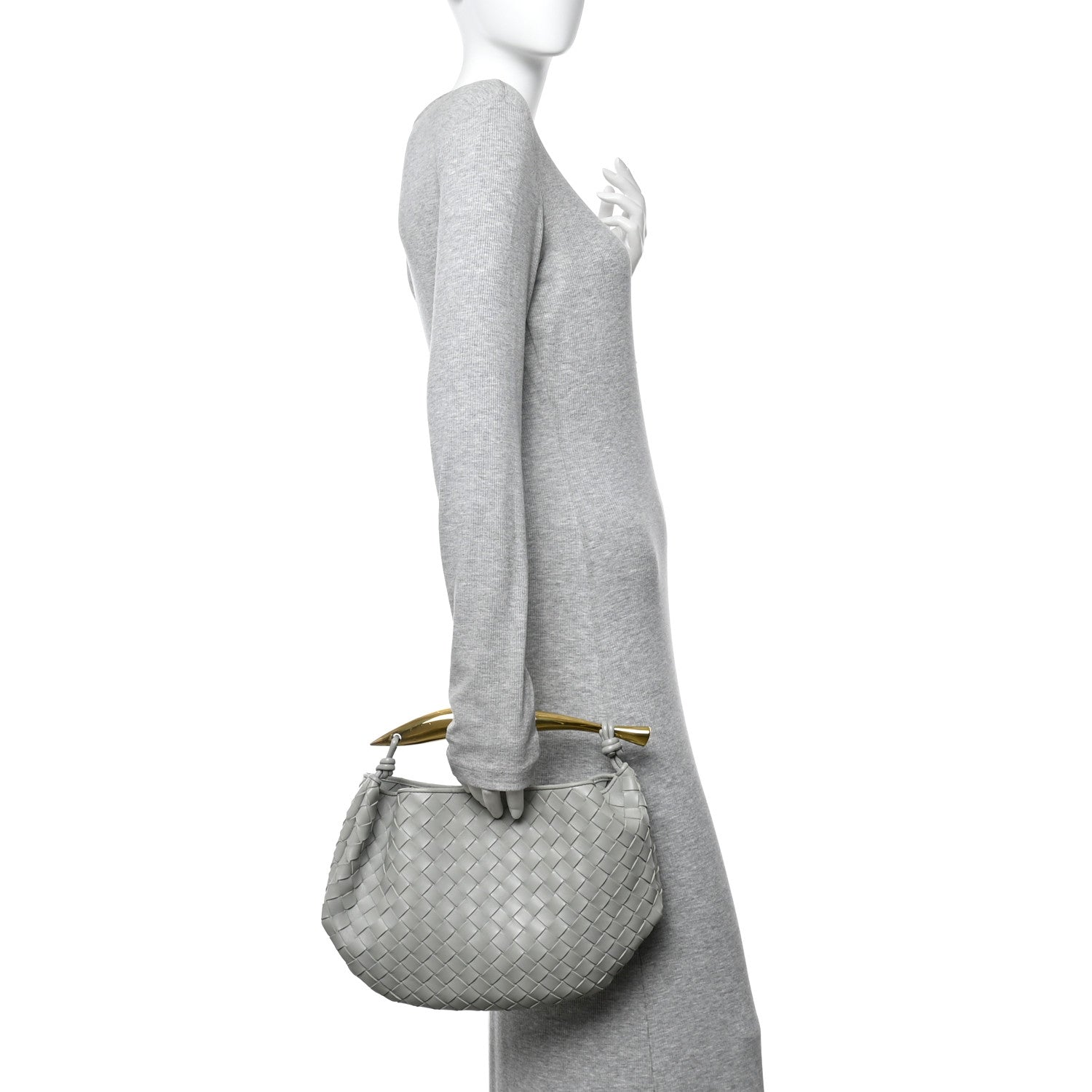 Bottega Veneta Nappa Intrecciato Sardine Bag Agate Grey 2 of 10