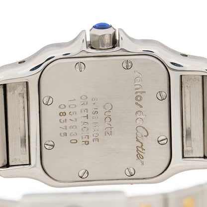 Cartier Stainless Steel 18K Yellow Gold 24mm Santos De Cartier Galbee Quartz Watch 4 of 4