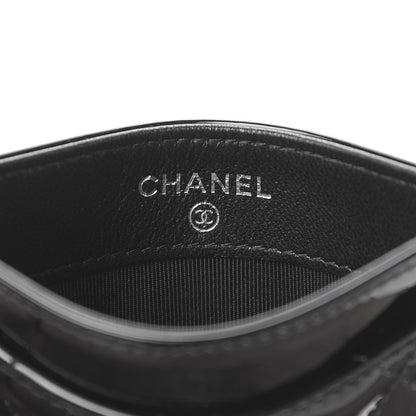 Chanel Patent Calfskin Quilted Card Holder Black 6 of 9