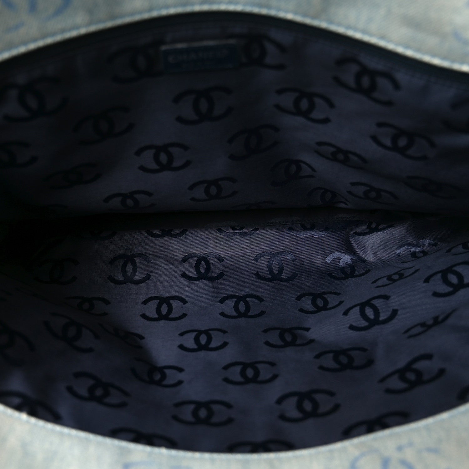 Chanel Denim Large CC Tote Light Blue 8 of 19