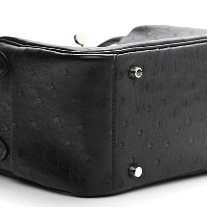 Hermes Ostrich Mini Lindy 20 Black 8 of 10