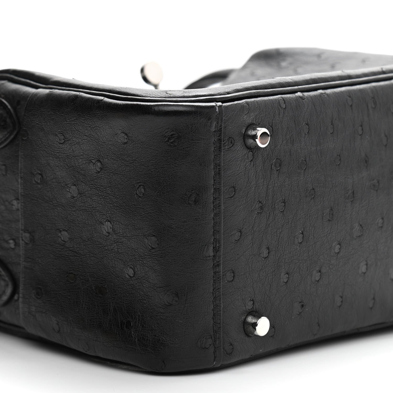 Hermes Ostrich Mini Lindy 20 Black 8 of 10