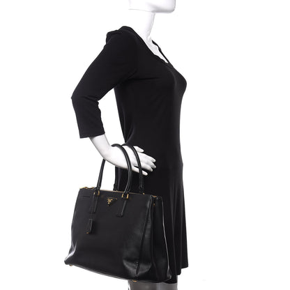 Prada Saffiano Large Galleria Double Zip Tote Black 2 of 18