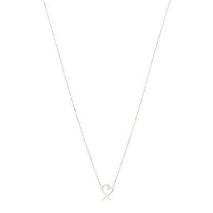 Tiffany Sterling Silver Mini Paloma Picasso Loving Heart Pendant Necklace 1 of 5
