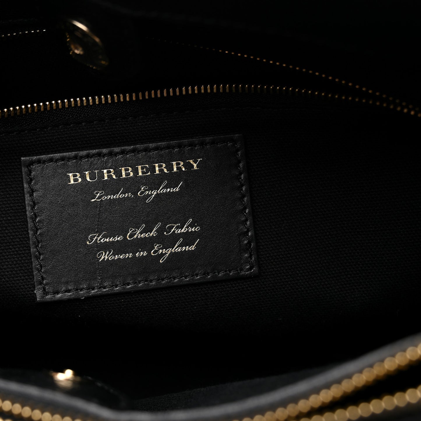 Derby Calfskin Medium Banner Tote Black