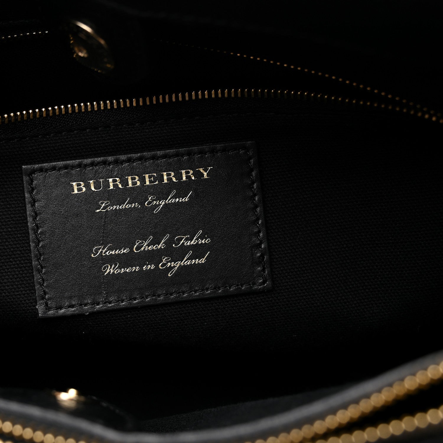 Burberry Derby Calfskin Medium Banner Tote Black 6 of 9
