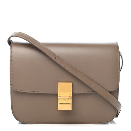 Celine Box Calfskin Medium Classic Box Flap Bag Taupe 1 of 10