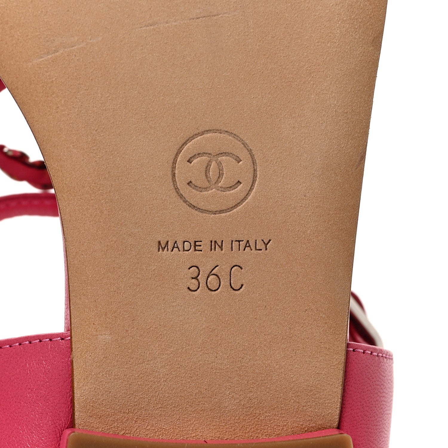 Chanel Lambskin CC Logo Thong Flat Sandals 36 Pink 6 of 9