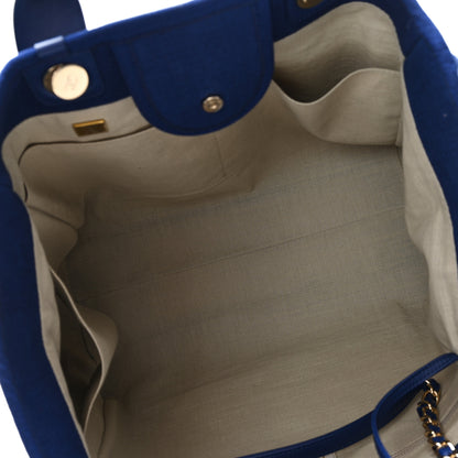 Chanel Mixed Fibers Medium Deauville Tote Blue 6 of 12